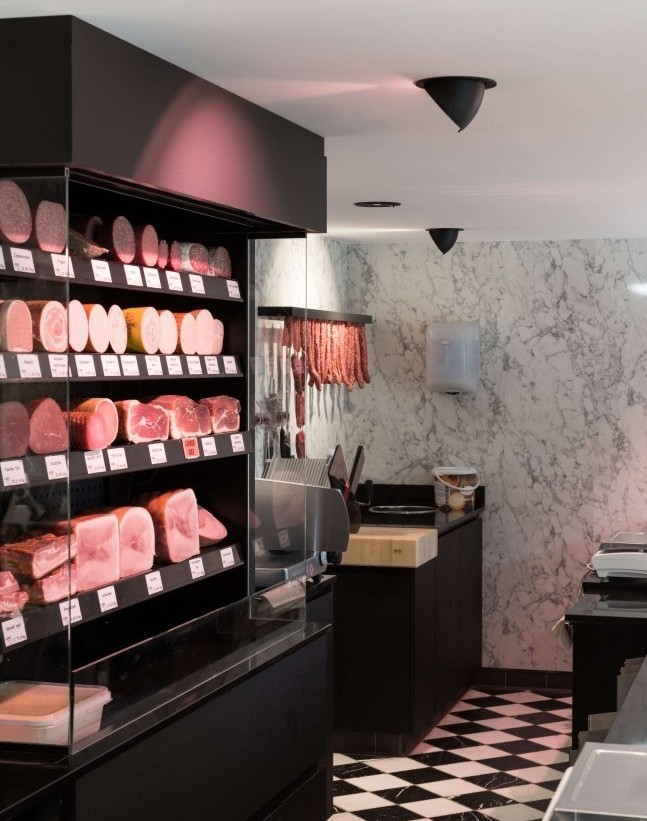 Charcuterie aan de toonbank